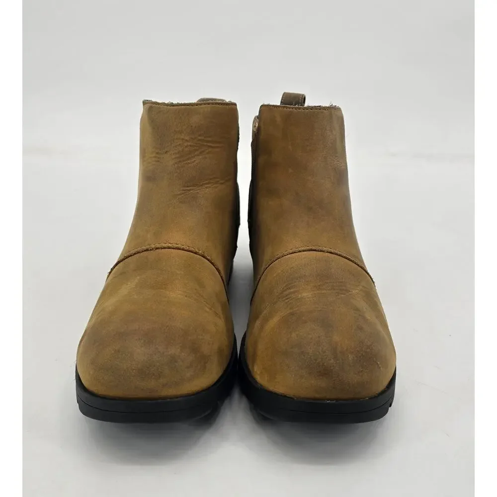 Sorel‎ Emelie Chelsea Waterproof Leather Boots - Tan - 11